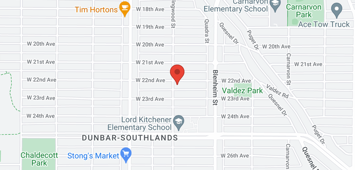 map of 3494 W 22ND AVENUE